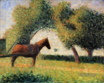 Georges Seurat Werke - Pferdewagen 1884